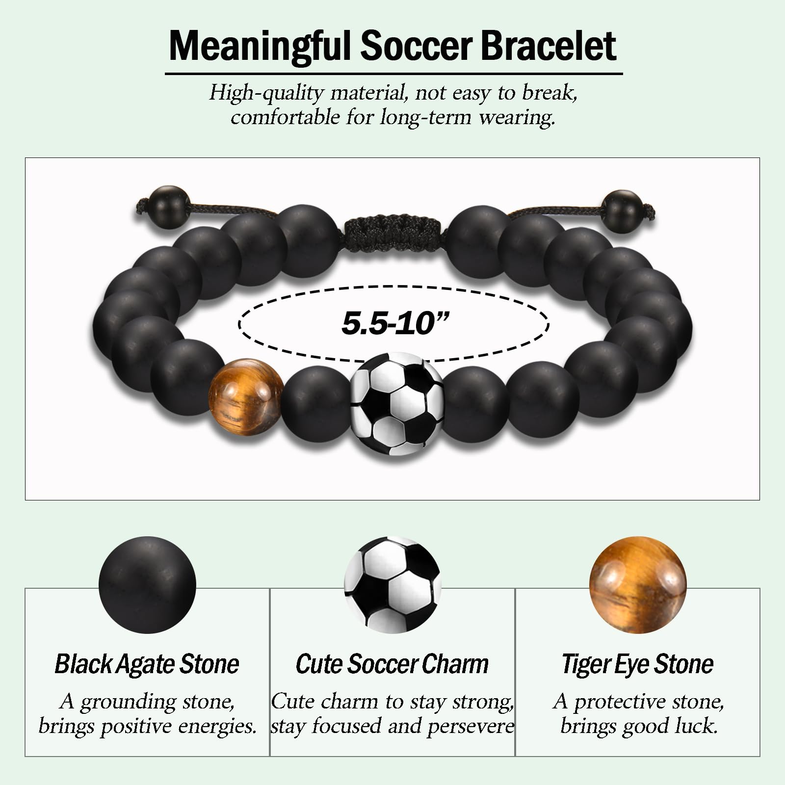Soccer Football Basketball Baseball Hockey Bracelet Gifts for Boys Players Team Lovers Son Grandson Brother Nephew Friend as Birthday/Valentines Day/Graduation/Back to School/Christmas Gifts