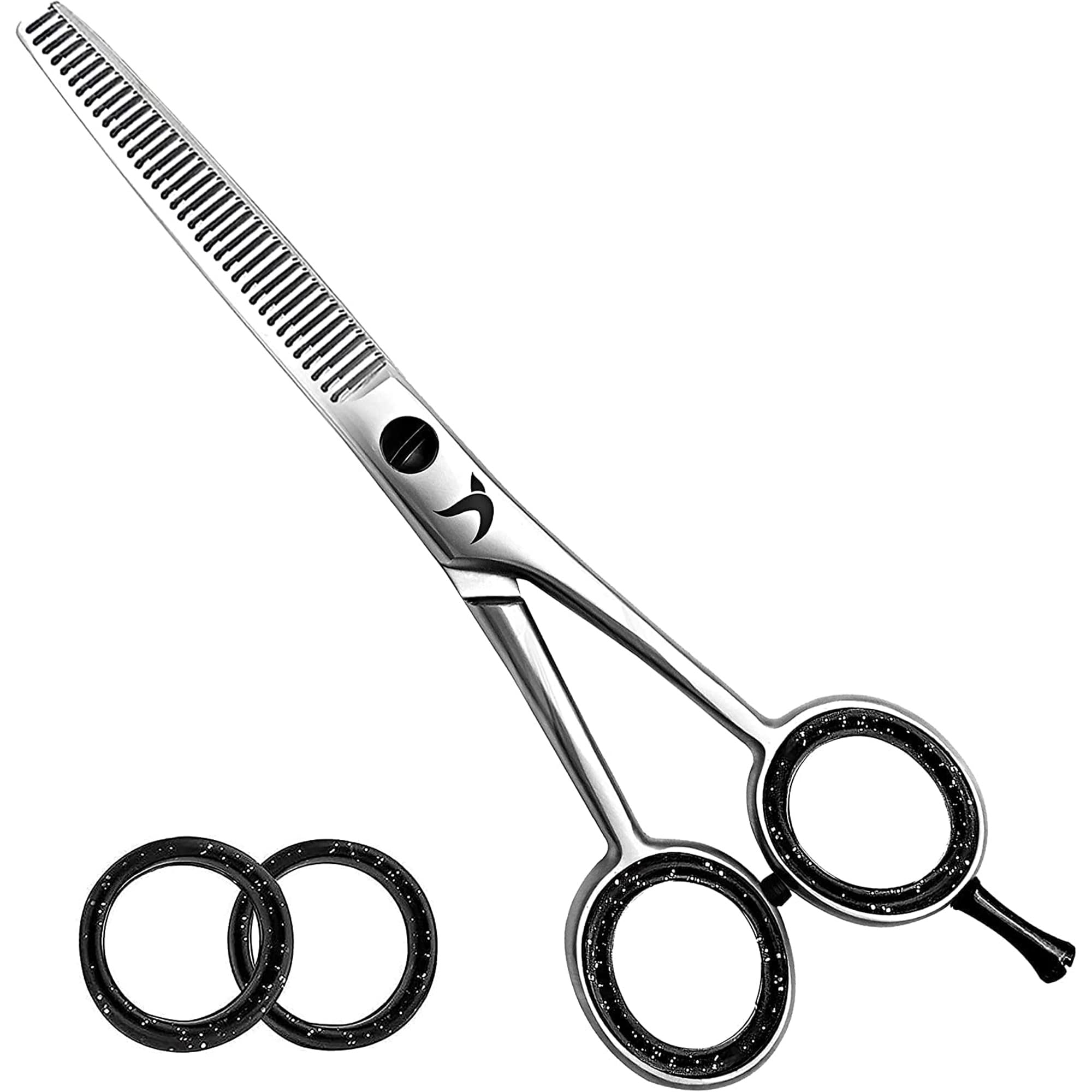 Candure Professional Hairdressing Teeth Scissors Stainless Steel Thinning Scissors for Barbers Hair Cutting, Salon, Children, Men & Women (Thinning Shears, 6.5")