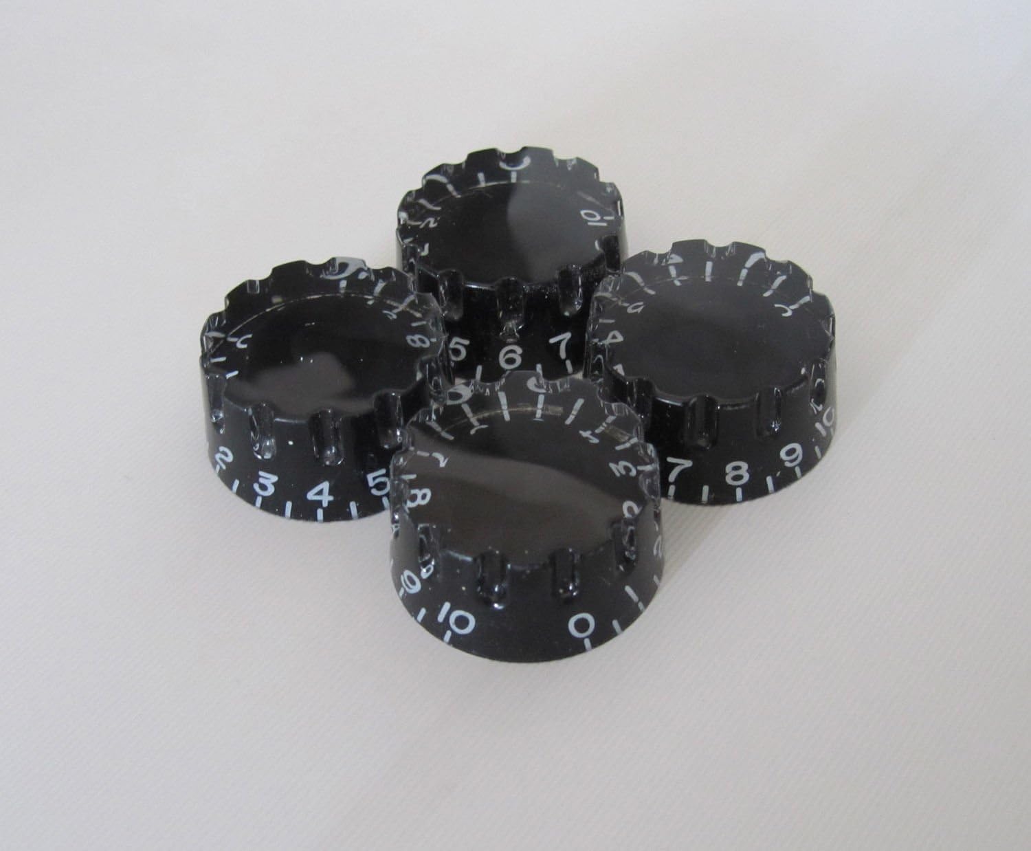 bangdan Knurled Guitar Knobs Control Knobs Speed Knob for Les Paul, 4pcs black