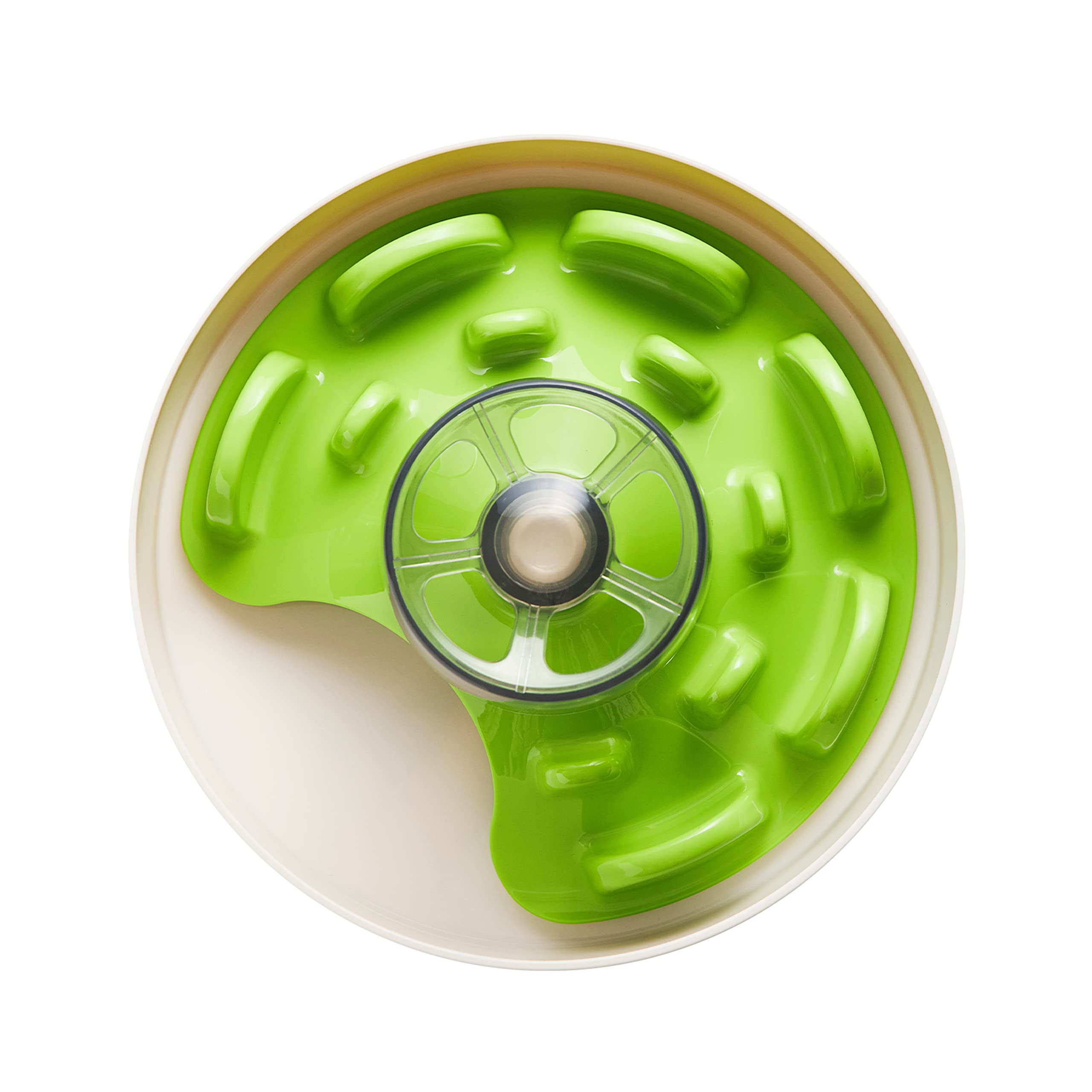 PetDreamHouse Spin Interactive Dog Slow Feeder Bowl, UFO Green Design, Level = Tricky/Advanced — image 1
