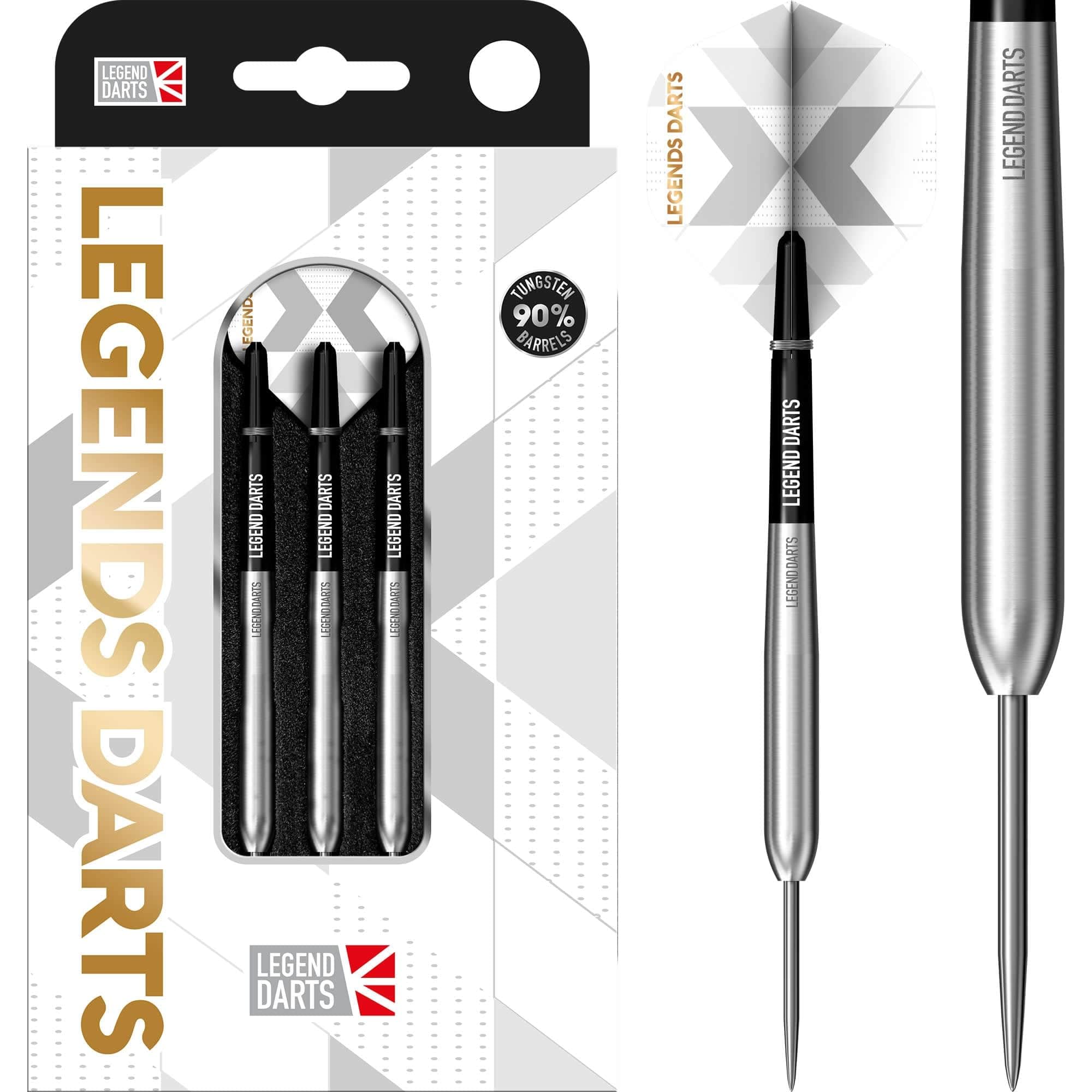 Legend Darts | Steel Tip | 90% Tungsten | Pro Series | V28 | Smooth | Torpedo | Available in Multiple Weights. (22, Grams)