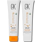 GK HAIR Travel Size Shampoo &Conditioner set-Curly Hair Shampoo & Conditioner For Color Protection-Made with Aloe vera,Parki Butter-Free of Parabens Phthalates & Sulfate Free (3.4 Fl Oz)