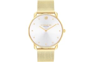 Coach Elliot Women's Watch | Modern Elegance with Iconic Tea Rose Detail | Chic Timepiece for Everyday Wear | Ideal Gift for Her | Water-Resistant | 36 mm