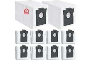 ERAVSOW 10 Pack Dust Bags for Dreame X50 Ultra/X40 Ultra/X30 Ultra/L50 Ultra/L40 Ultra/L10s Ultra Gen 2/L10s Pro Ultra Robot Vacuum Cleaner, 3.0L Large Capacity Vacuum Bags Automatic Dirt Disposal Bags