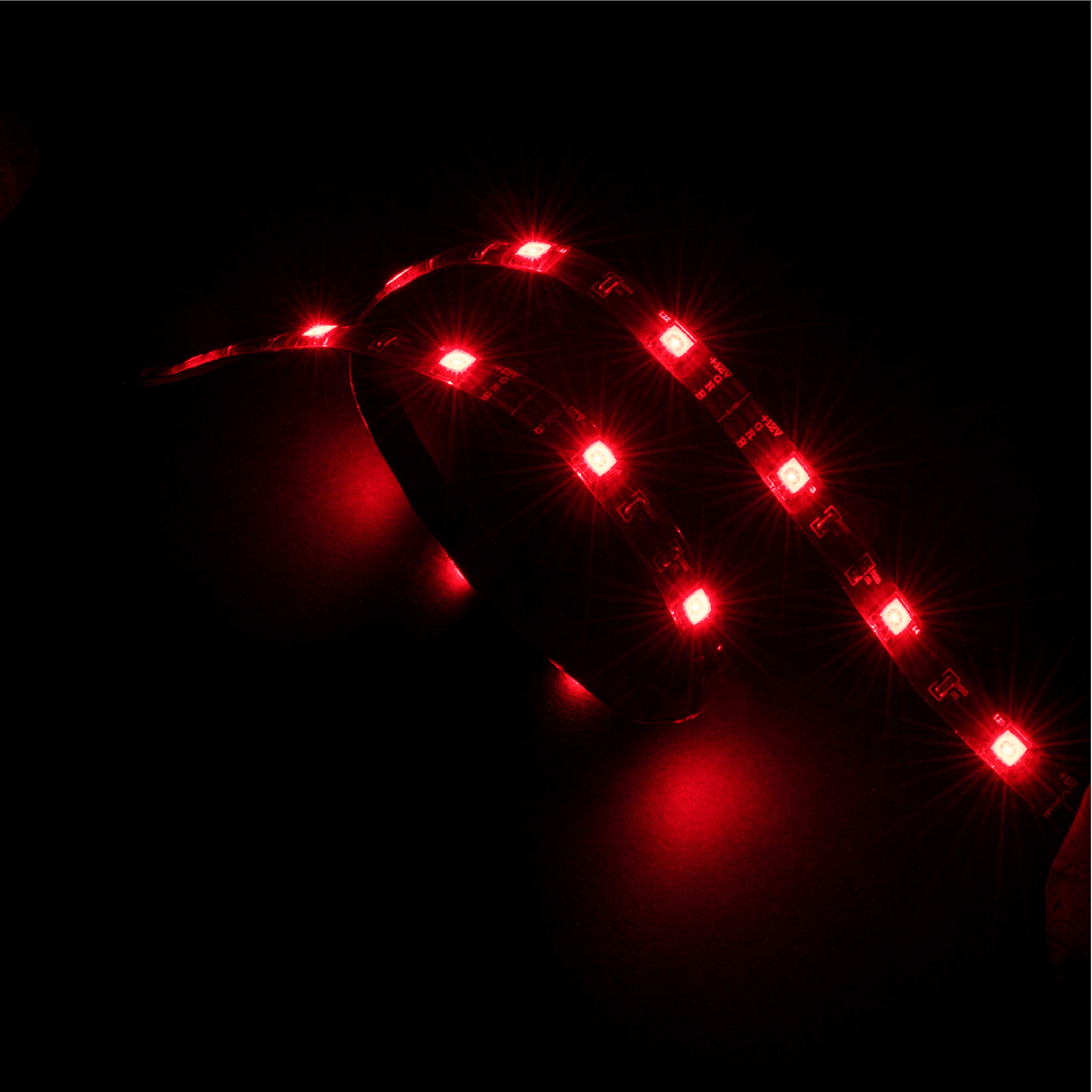 Akasa Vegas | LED Strip Light | Extendable LED Strip Light | 60cm | Red | for PC Case Lighting, Computer Case DIY Lighting | AK-LD02-05RD