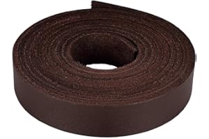 LolliBeads (TM) Genuine Leather Strap Leather Strip 3/4 Inch Wide and 72 Inches Long, Chocolate Brown