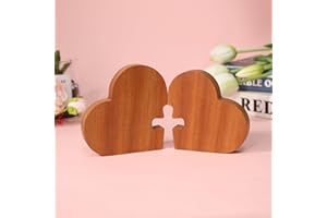 Anywin Valentines Day Decor, Valentines Day Gifts for Her/Him, Wooden Hearts Decor, Christian Valentines Crafts for Home Study Room Decor, Valentines Signs Gifts for Wife Husband Couples Women Men