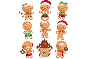 Fancy Land 45PCS Gingerbread Cutouts Christmas Decoration Holiday Classroom School Party Supply