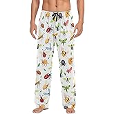 Beetles Colorful Bugs Pajama Pants Funny Animals Men's Pajama Bottoms Lounge Sleepwear PJs Casual Lightweight Sleep Pants XL