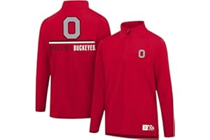 Ultra Game Men's NCAA Official Super Soft Quarter Zip Long Sleeve T-Shirt