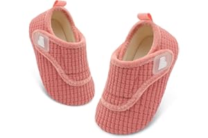 BARERUN Toddler Slippers Boys Girls House Shoes Warm Kids Slippers With Non-Slip Rubber Sole Fuzzy Cozy Walking Shoes Indoor/Outdoor