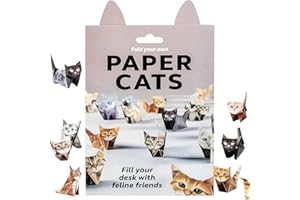 50PCS Paper Cats Origami Kit,DIY 3D Origami Craft Kit,Creative Origamis Animal Kits,Home Desk Decor,Funny Christmas /Birthday