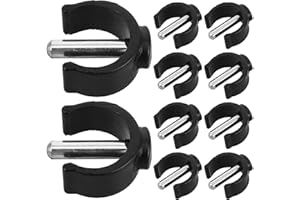 Healvian 10pcs Walking Aid Clamps C-Shape Latch Clamp Secure Buckle Handle Clips for Tube Walker Crutch