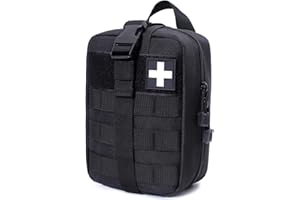 Honestptner Molle Pouch, Sturdy 600D Nylon Tactical Medical Pouch,Rip-Away EMT First Aid Pouch (Bag Only)