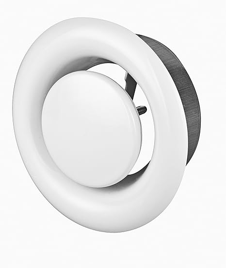 Metal Ceiling Diffuser 200mm 8 Exhaust Supply Valve White