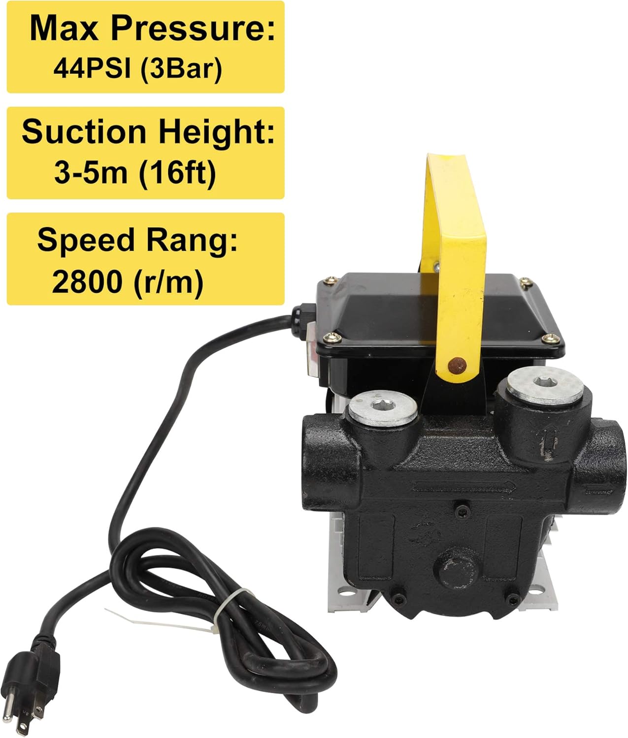 BLACKHORSE-RACING Self Priming 110v Ac 16GPM 60L/min Oil Transfer Pump Fuel Diesel Kerosene Biodiesel Pumps: Automotive