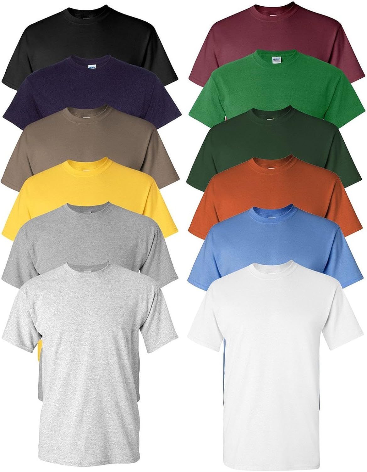 Gildan Men's Classic Heavy Cotton TShirt (Pack of 12) Mixed Color 4XL