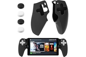 HYPERCASE Black Grip Case for Playstation Portal Console, Soft Silicone Handle Protective Skin with 4PCS Thump Caps, Design for PS Portal Left and Right Controller Cover Scratch-Resistant Shell