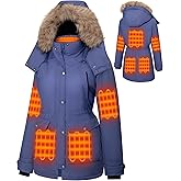Hecusma Blue 2024 Heated Jackets for Women-S