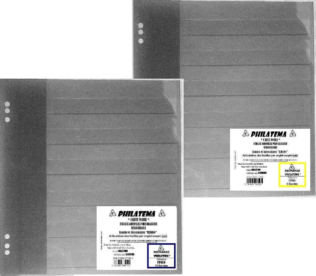 Loose-Leaf Pages with 6 Acetate Strips per Page for Philux