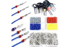 shengbowi Connector Pins Crimped Terminal Automotive Car kit Electrical 1/1.5/1.8/2.2/2.8/3.5mm Motorcycle Atv Wire Removal Non-Insulated Plug Male Female Crimp set