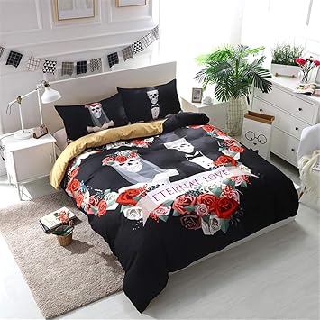 2019 Housse De Couette Et Taie D Oreiller Ensemble De Literie De Luxe Qualite Avec Housse De Couette Coquelicot