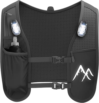 ArcticFit LED Running Vest Adjustable Reflective Hydration Phone Holder