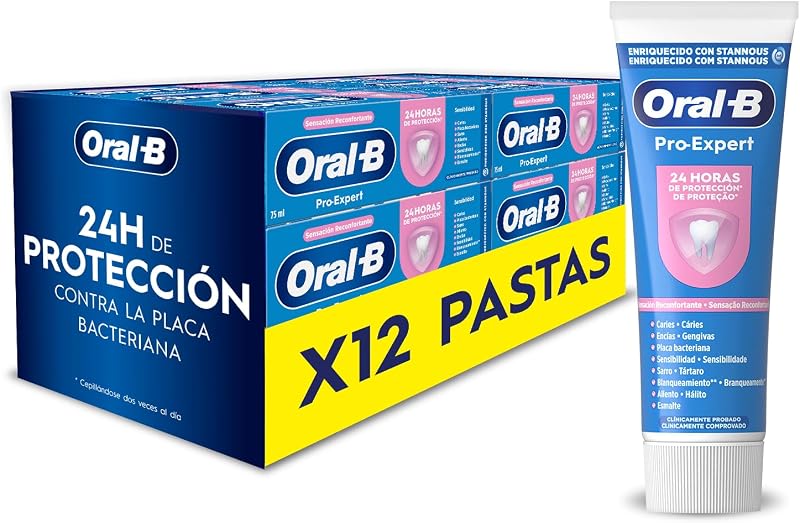 Dentífrico Pro-Expert Sensibilidad y Blanqueamiento, Pack 12x75 ml