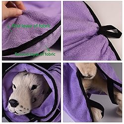 DOZCA Pet Bath Robe Dog Bathrobe Towels for Drying