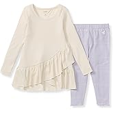 Burt's Bees Baby Baby Girls Top and Pant Set, Tunic and Leggings Bundle, 100% Organic Cotton