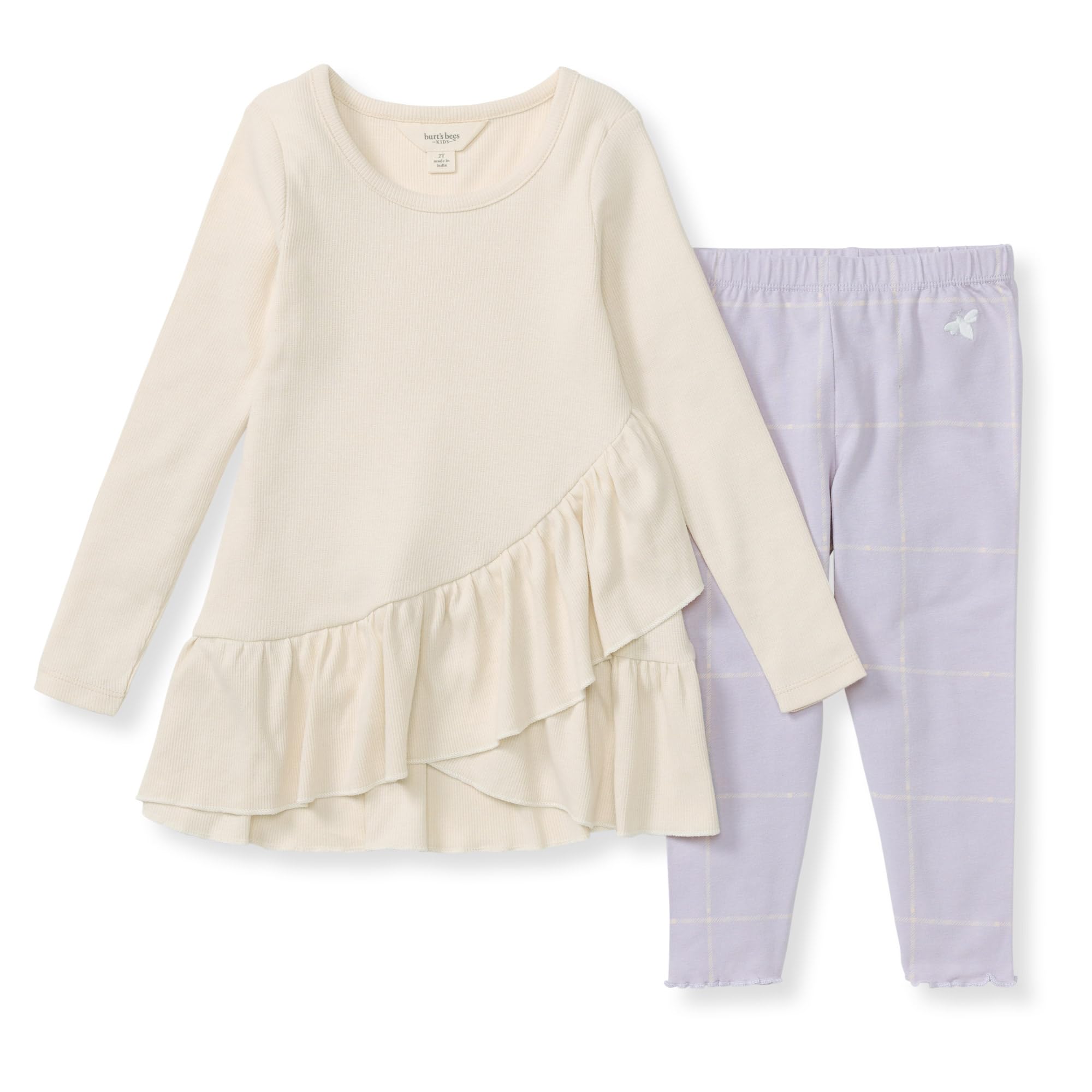 Burt’s Bees Baby – Baby Girls Top and Pant Set, Tunic and Leggings Bundle, 100% Organic Cotton