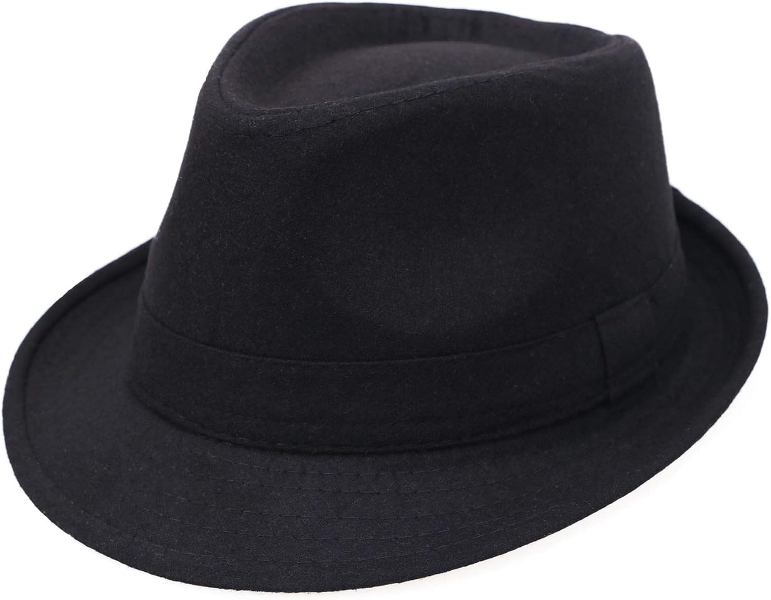 Fedora Hats for Men Unisex Manhattan Black Fedora: Clothing