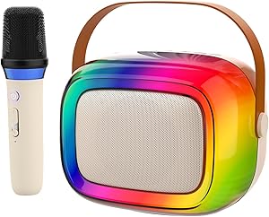 GUYUCOM Karaoke Machine Mini Mikrofon für Kinder und Erwachsene, Tragbaren Bluetooth Mikrofon als Spielzeug ab 2 Jahre für Jungen Mädchen Geschenke Geburtstagsparty & Outdoor-KTV