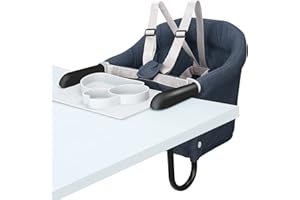 Hook On Chair, Safe and High Load Design, Fold-Flat Storage and Tight Fixing Clip on Table High Chair, Machine-Washable and A