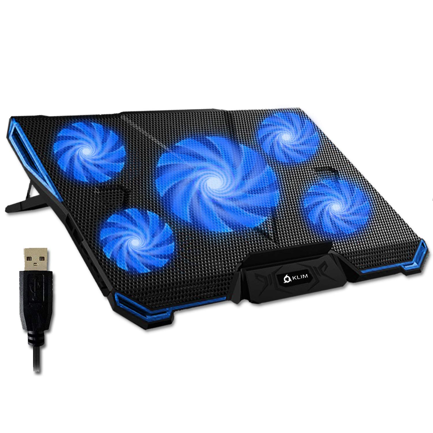 Klim Cyclone Laptop Cooling Stand Maximal Cooling Xl Laptop Stand With 5 Cooling Fans Compatible Gaming Laptop Cooling Pad Blue New 21 Version Buy Online In Andorra At Andorra Desertcart Com Productid