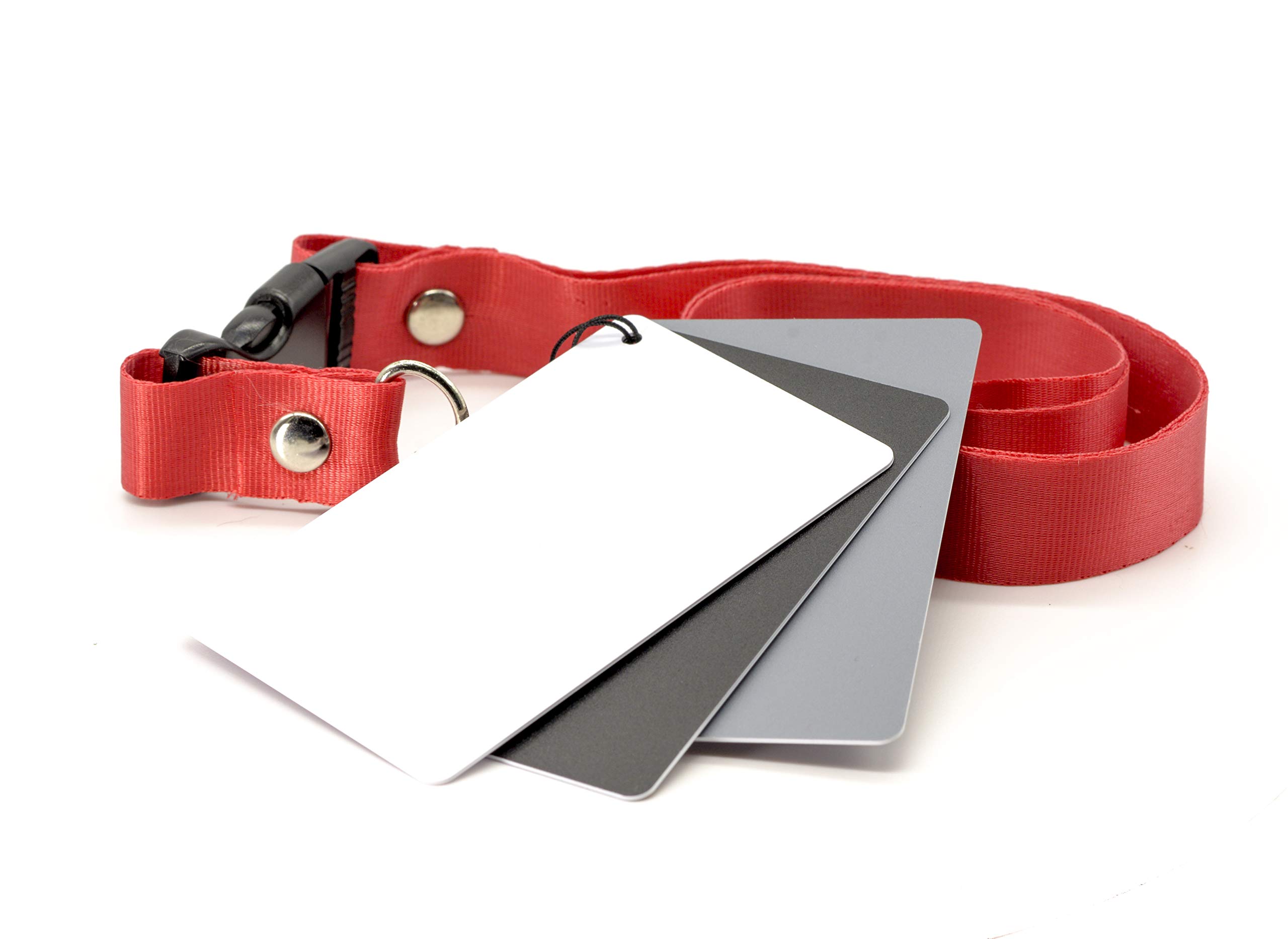 PROtastic 3 in1 Digital 18% Gray/White/Black Card Set Photography Exposure Balance + Lanyard Strap