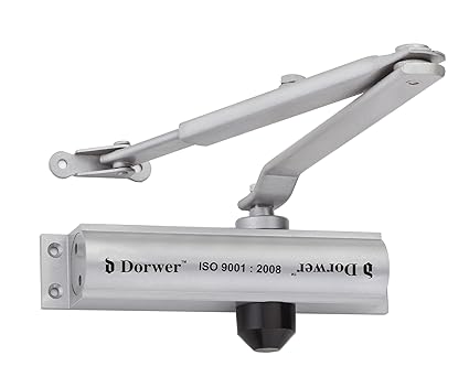 Royal Hardware Aluminium Hydraulic Door Closer, 180x 36 x 39.5mm (Silver)