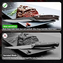 Dragon Creek Steak Knives Set of 6, High-Carbon