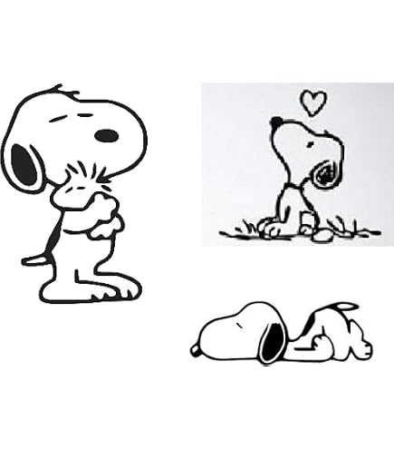 Peanuts Snoopy Heart Oval Car Magnet - Euro Style Bumper Sticker (Choose Size) - View #4