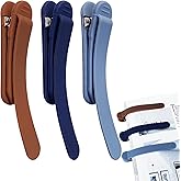 Automatic Bookmark,3Pcs Silicon Book Marks for Reading,Smart Clip Book Page Bookmarks Readers,Unique Book Accessories Gifts for Men,Women,Kids (Brown+Dark Blue+Light Blue)