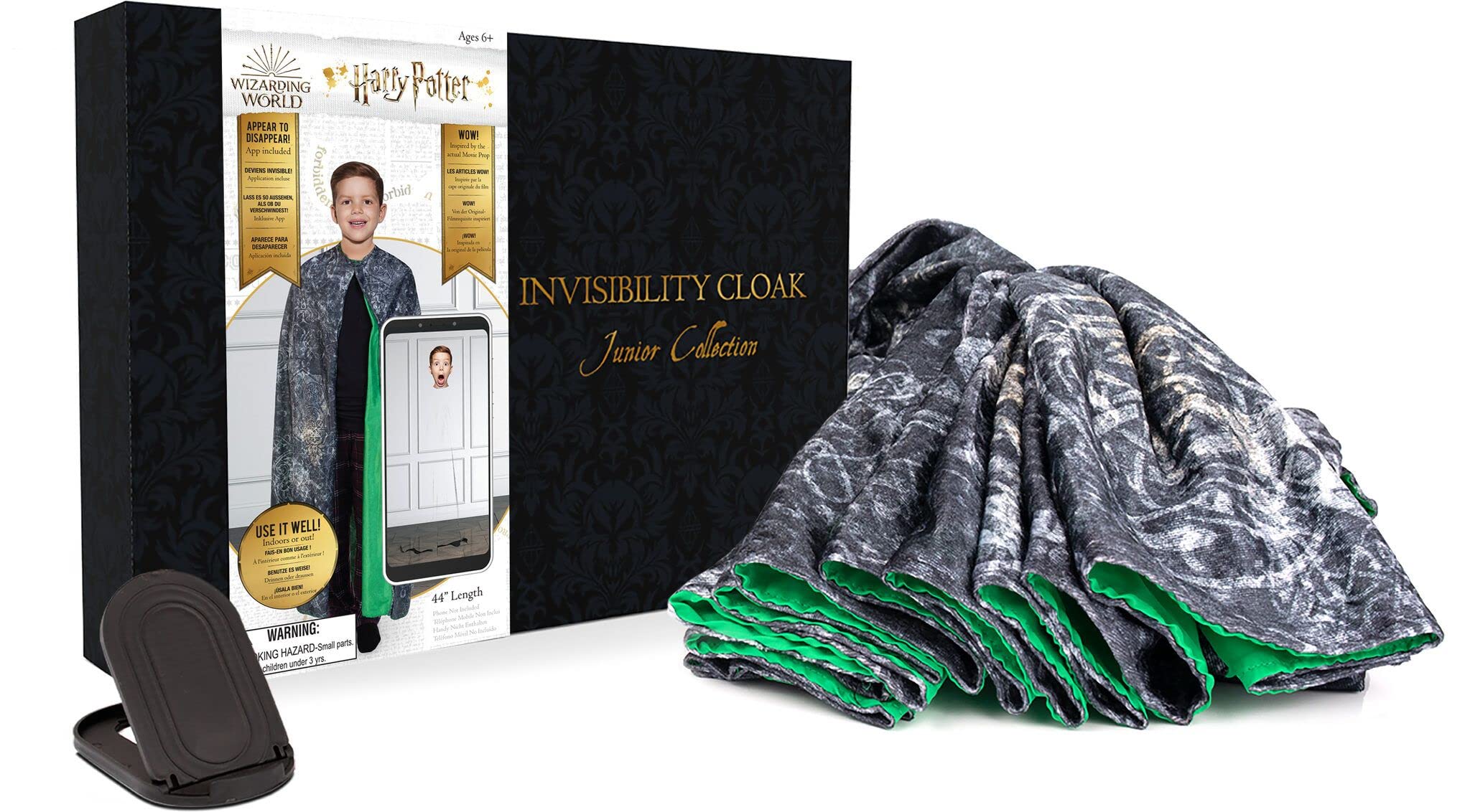 WOW! STUFF Harry Potter Invisibility Cloak - Junior Cape | Official Wizarding World Merchandise, Collectables, Toys and Gifts | Role Play or Dress-up Costume Accessory for Girls and Boys, Ages 5 to 16