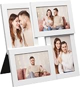 SONGMICS Collage Picture Frames 4x6 Photos 4 Frames Wall Decor Cloud White
