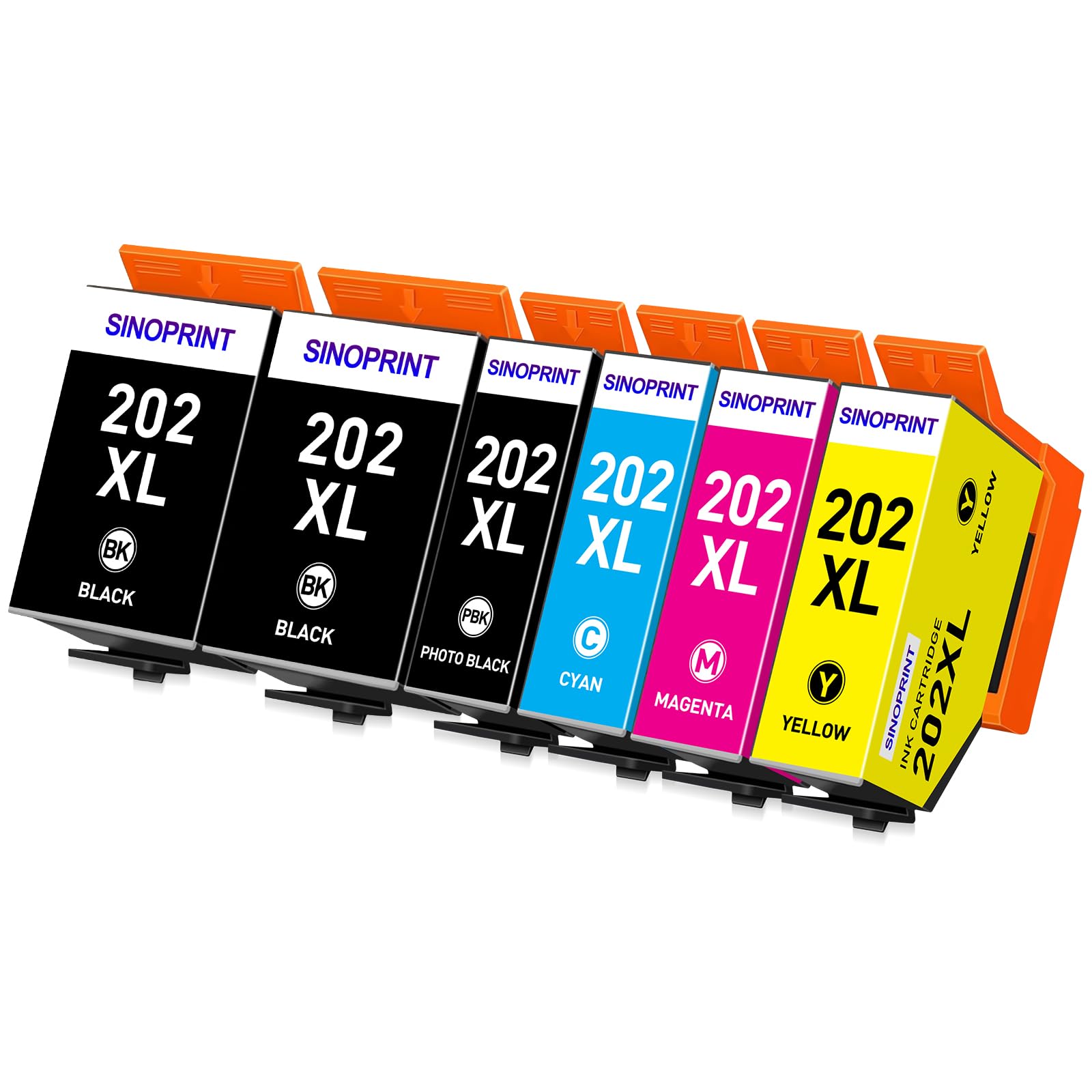 SINOPRINT 6 Pack 202XL Ink Cartridges for Epson XP-6100 Printer Ink Cartridges Compatible with Epson Expression Premium XP-6100 XP-6105 XP-6000 XP-6005