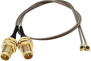 Tenmory UFL to SMA Mini PCI U.FL to RP-SMA Female Ipex Connector Pigtail Antenna Extension Cable (6 inch (2 Pcs))
