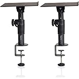 Gator Frameworks Desktop Clamp-On Studio Monitor and Speaker Stand - Set of 2 (GFWSPKSTMNDSKCMP)