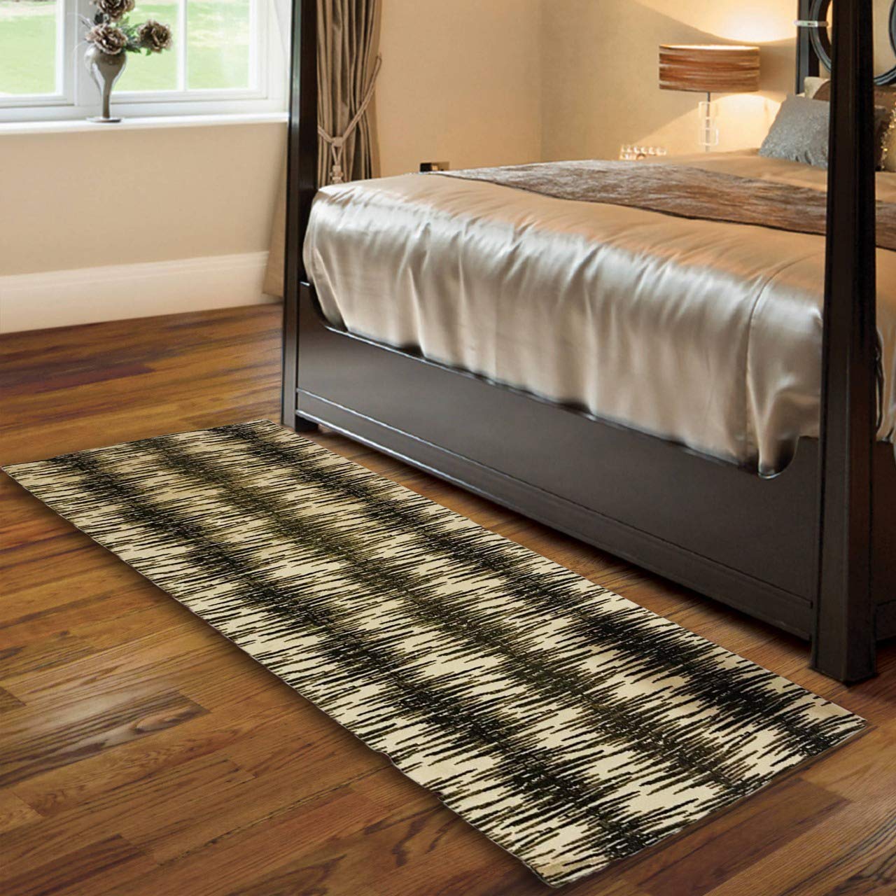 Buy Magnetic Shadow Heavy Chenille Bedside Runner Rugs For