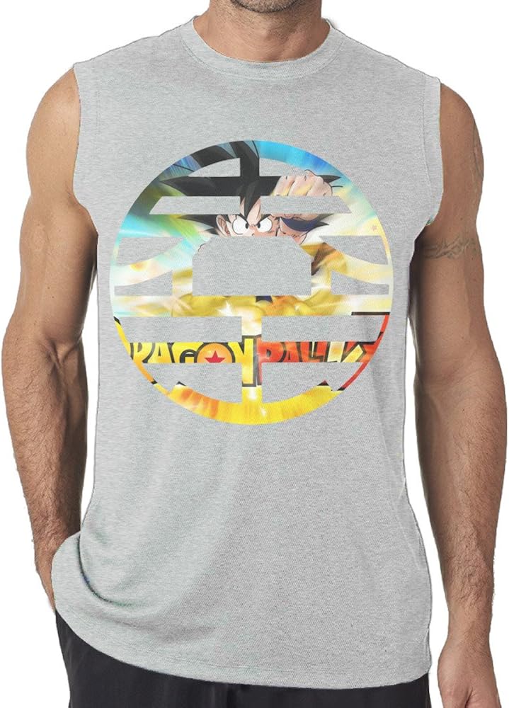 E1SYNDICATE TANK TOP SHIRT TRAINING GO SUPER SAIYAN DRAGONBALL GYM SON GOKU S/M/L/XL