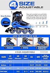 PAPAISON Adjustable Inline Skates for Kids and