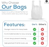 Ferris 200 Pack Strong Large Vest Carrier Bags with Handles 11 x 17 x 21 view 7