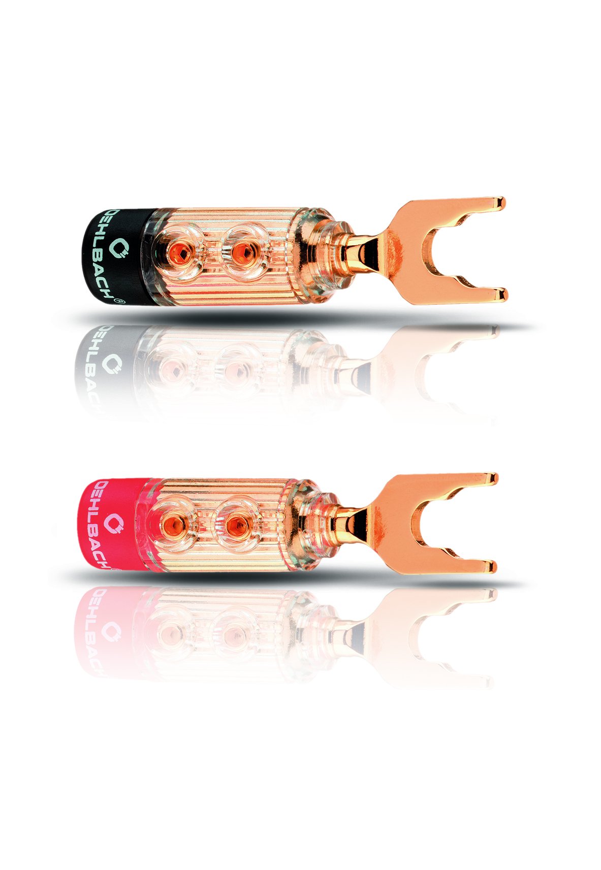Oehlbach XXL Fusion Lug High-End Cable Lug Connector for Cables up to 6 mm² Full Metal Connectors Red/Black Marking Pack of 4 Gold